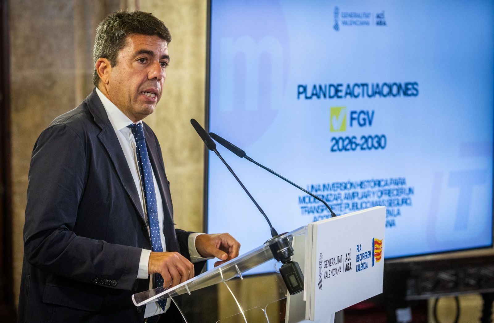 Mazón presenta el Plan de Actuaciones de FGV