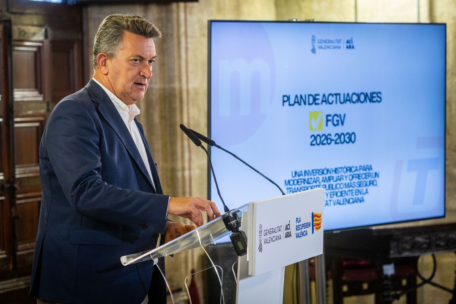 Mazón presenta el Plan de Actuaciones de FGV
