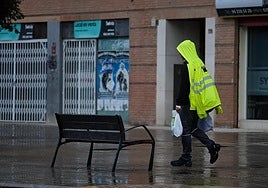 Lluvias en Valencia, en imagen de archivo.