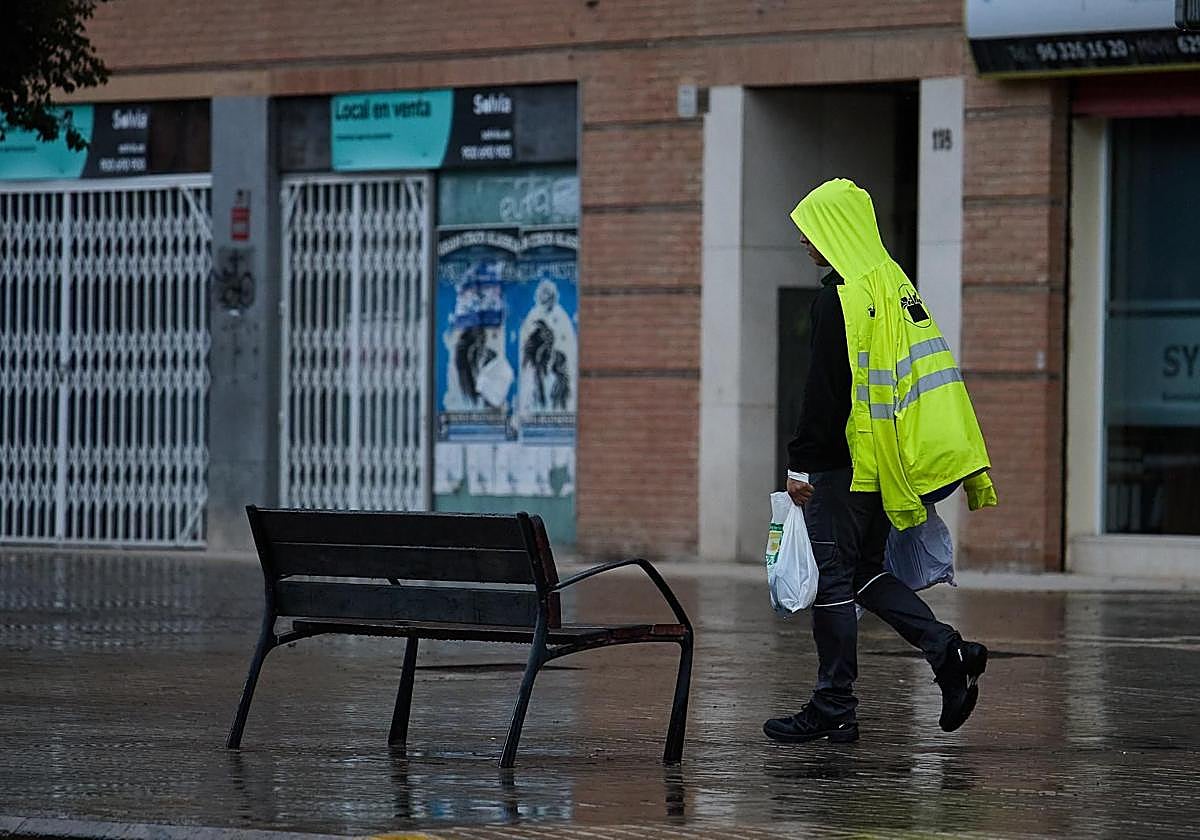Lluvias en Valencia, en imagen de archivo.