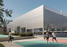 Recreación del exterior de la nueva instalación deportiva.
