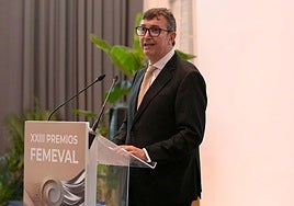 El presidente de la patronal del metal, Vicente Lafuente, en los premios de Femeval.