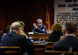 El exjefe de la Policía de Aguas de la CHJ, Ricardo Domínguez, en su comparecencia en el Senado.
