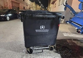 Contenedor de residuos en Benetússer.