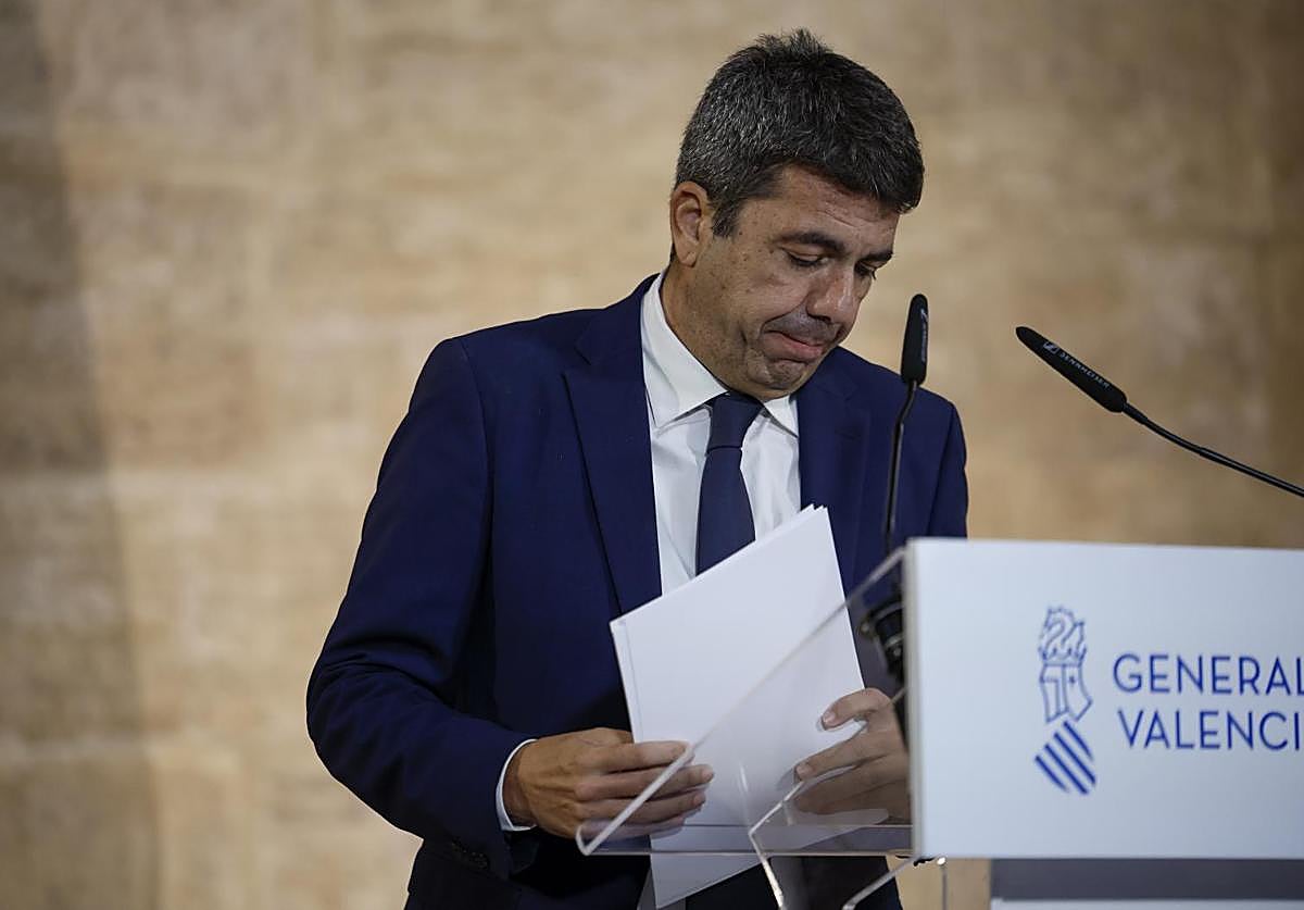 Mazón, al anunciar su dimisión.