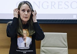 Rosa Álvarez, antes de su comparecencia.