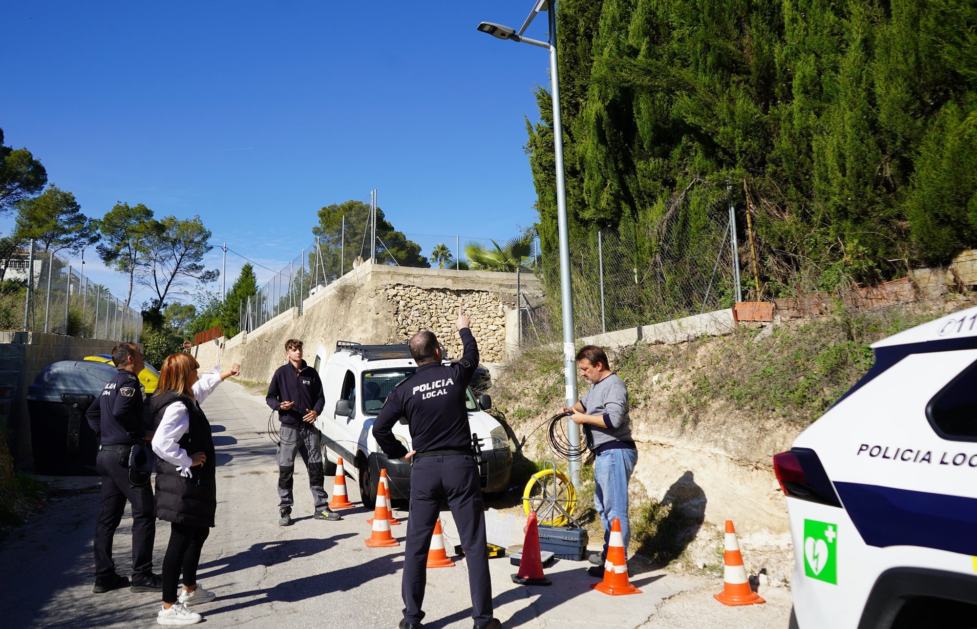 El Ayuntamiento de Xàtiva inicia la instalación de las cámaras de seguridad.