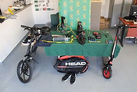 Objetos utilizados en los robos.