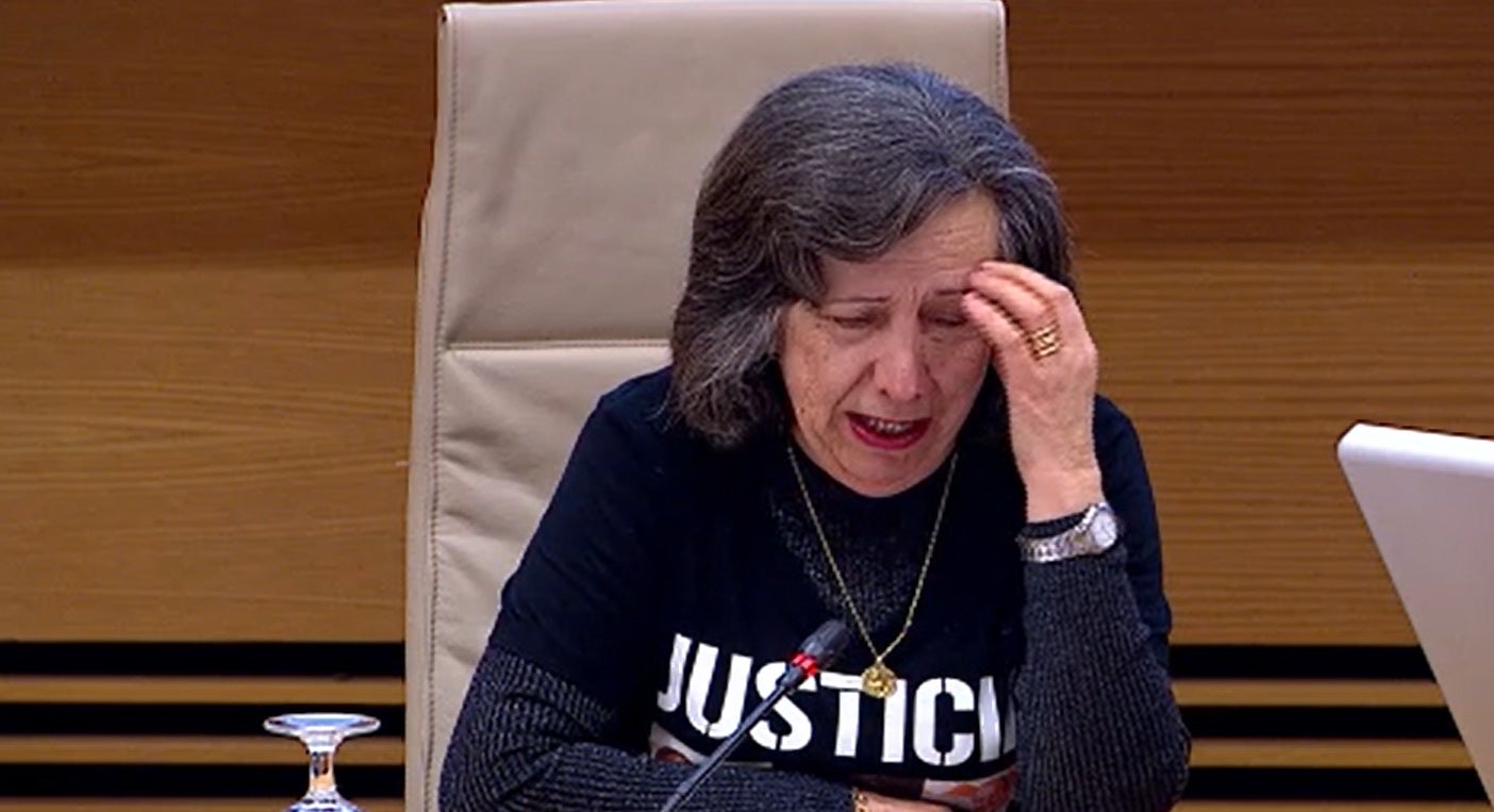 Dolores Ruiz, durante su comparecencia en la comisión del Congreso de los Diputados.