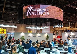 Puesto de la Comunitat Valenciana en la feria World Travel Market (WTM) de Londres.