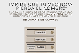 Cartel de la ampaña de la Federación de Asociaciones Vecinales de Valencia.