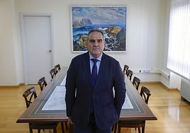 Gan Pampols, en uno de los despachos del Palacio de la Cigüeña el día antes de su cese.