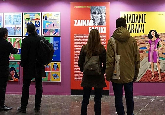 Exposición de Zainab Fasiki en el Salón del Cómic de Valenci