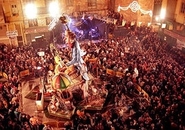 Verbena en una falla, en imagen de archivo.