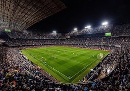 Mestalla, en un partido de esta temporada.