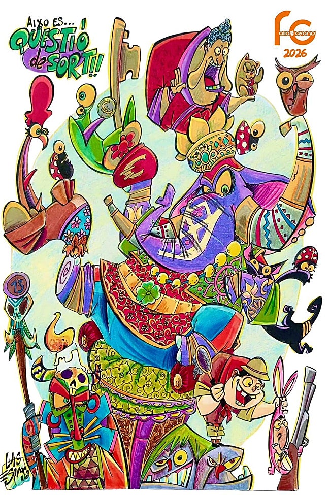 Boceto de la falla grande de Gayano Lluch.