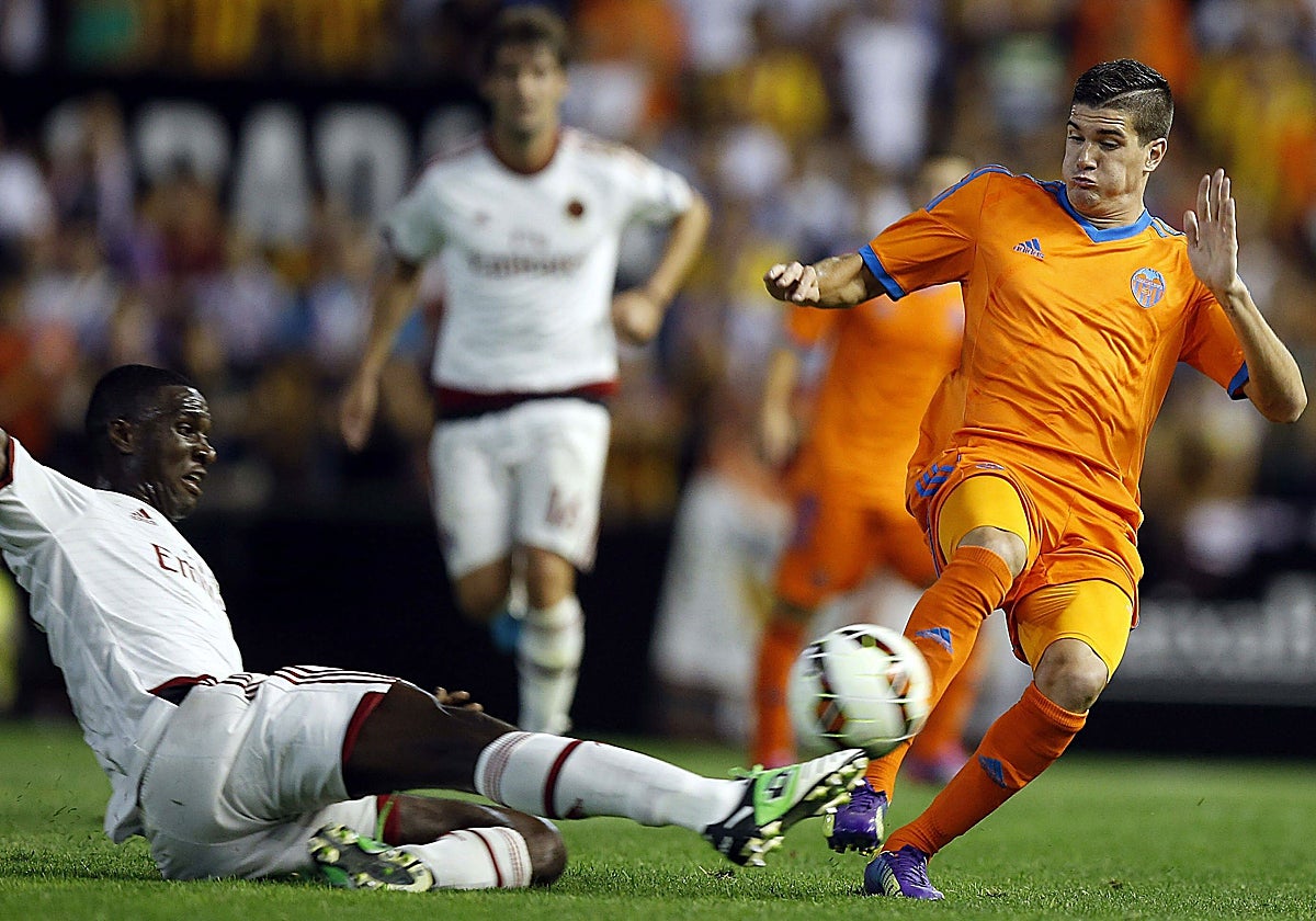 De Paul, durante su etapa en el Valencia.