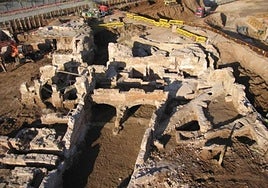 Aspecto de los restos que se encontraron en su día.