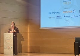 Maribel Vilaplana, durante la gala de premios.