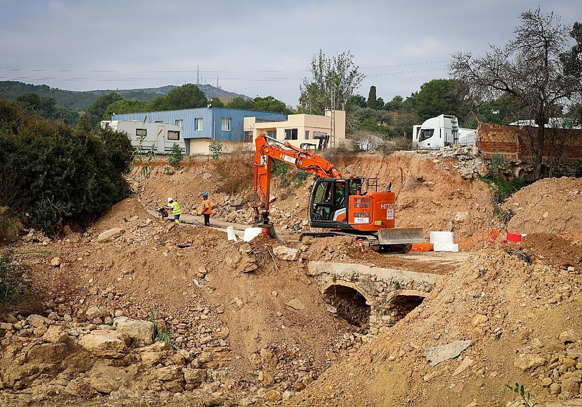 Estado de las obras del paso.