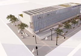 Figuración de la futura comisaría de Policía Local del barrio de Malilla.