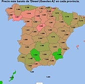 Precio del diésel a fecha 13 de noviembre de 2025.