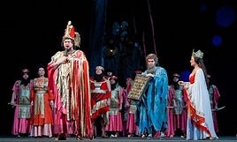 Un momento de la representación de Nabucco.