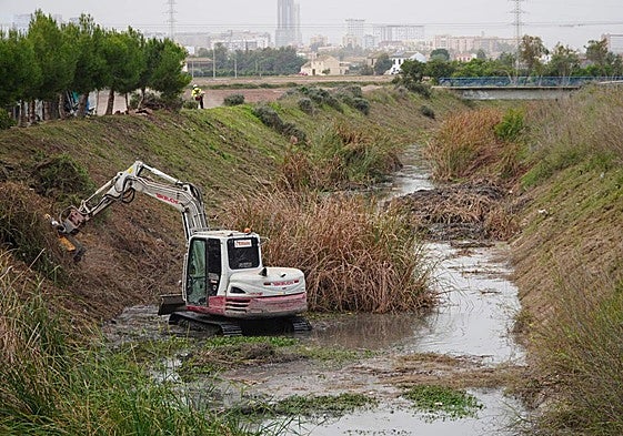 Trabajos en uno de los tramos del Palmaret.