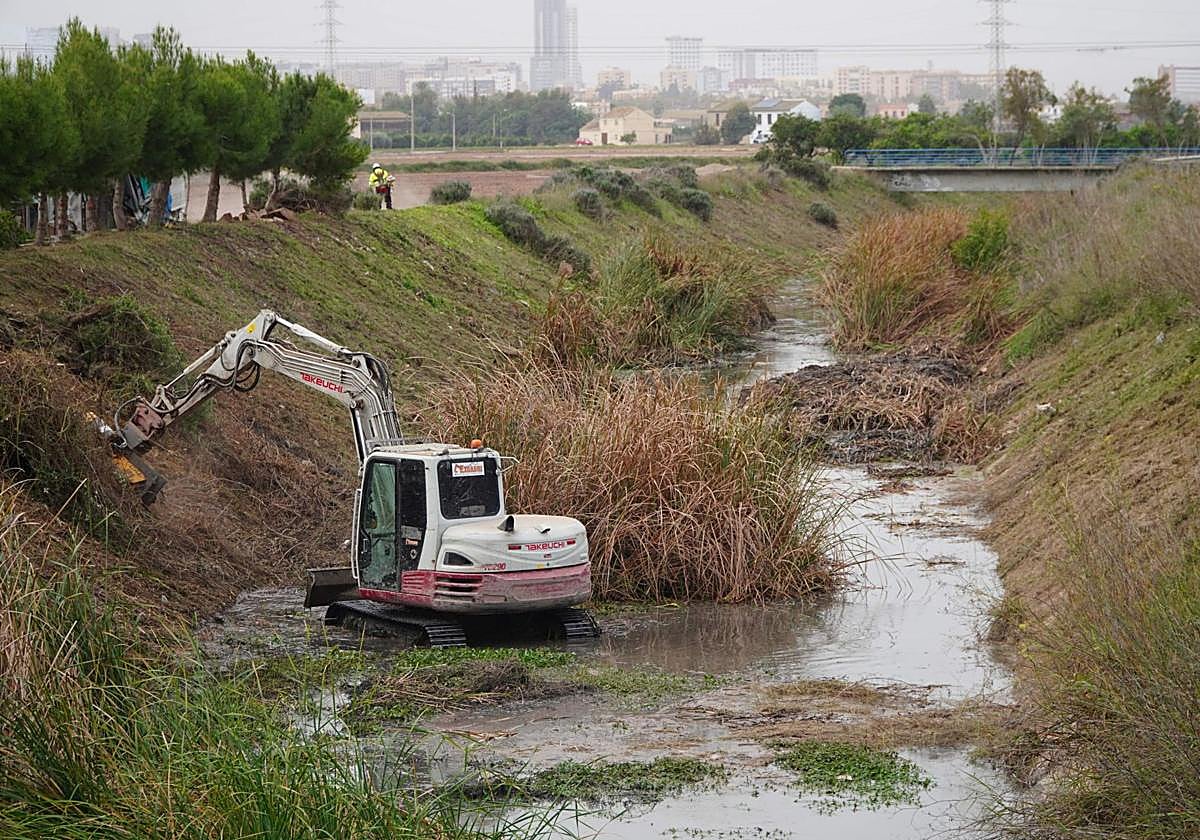 Trabajos en uno de los tramos del Palmaret.