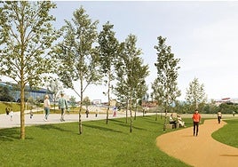 Recreación virtual de un nuevo parque.