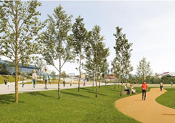 Recreación virtual de un nuevo parque.