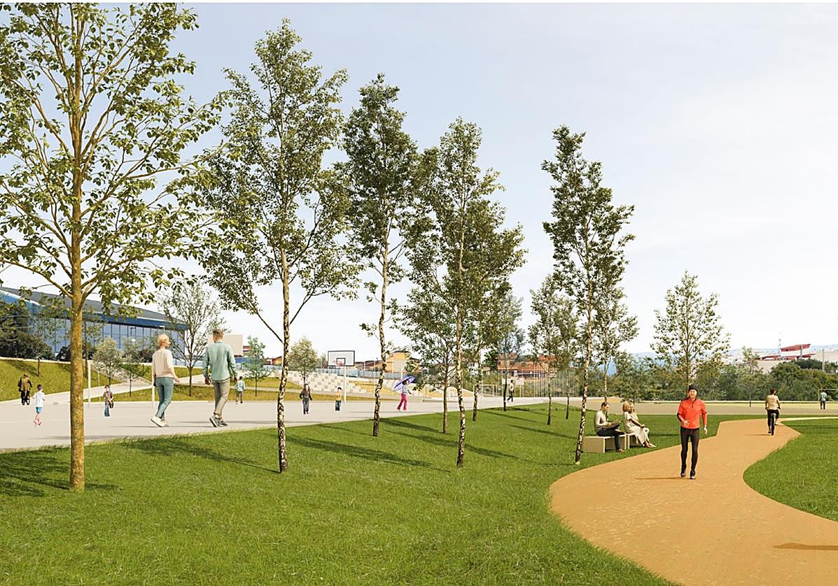 Recreación virtual de un nuevo parque.