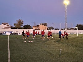 Un entrenamiento del CD Jávea.