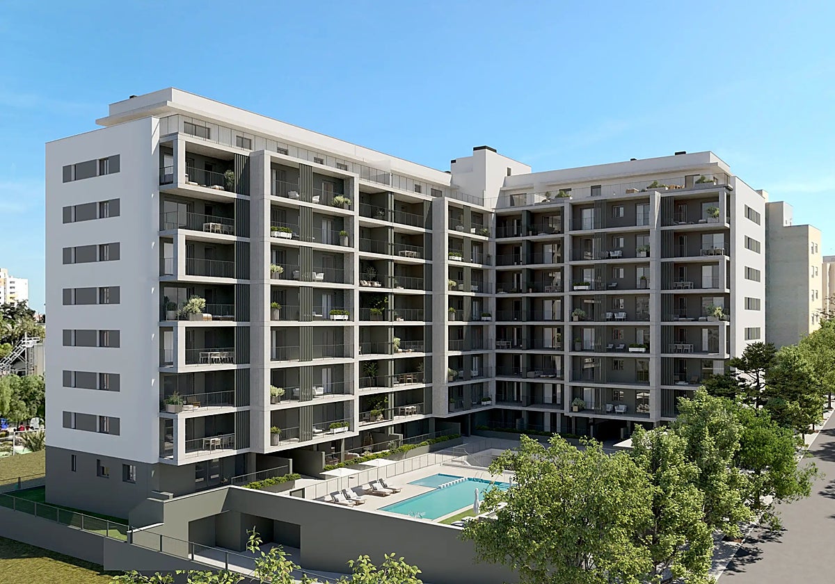 Imagen del futuro residencial de Aedas Homes cuyas obras acaban de comenzar