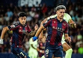 Roger Brugué, durante un partido en el Ciutat de Valencia.