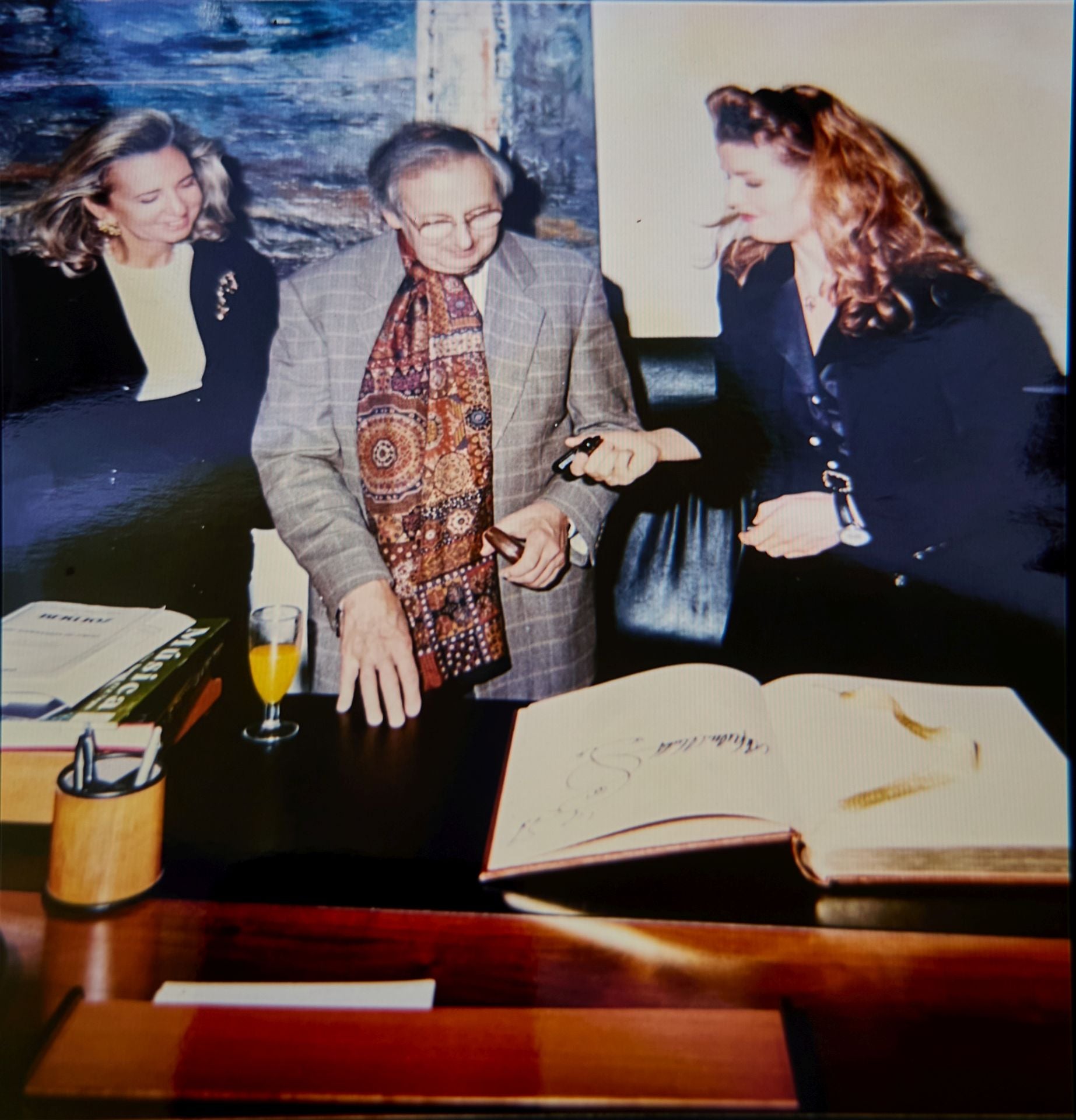 Con Anna Sophie Muter y Andrés Previn, cuyo idilio y matrimonio se gestó en el Palau.