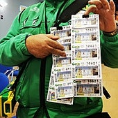 Venta de cupones de la ONCE, en una imagen de archivo.