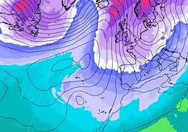 LLegada de un frente frío a la península.