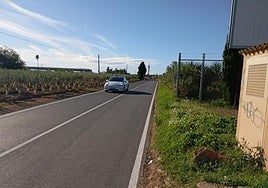 Tramo del camino de Santa Ana entre