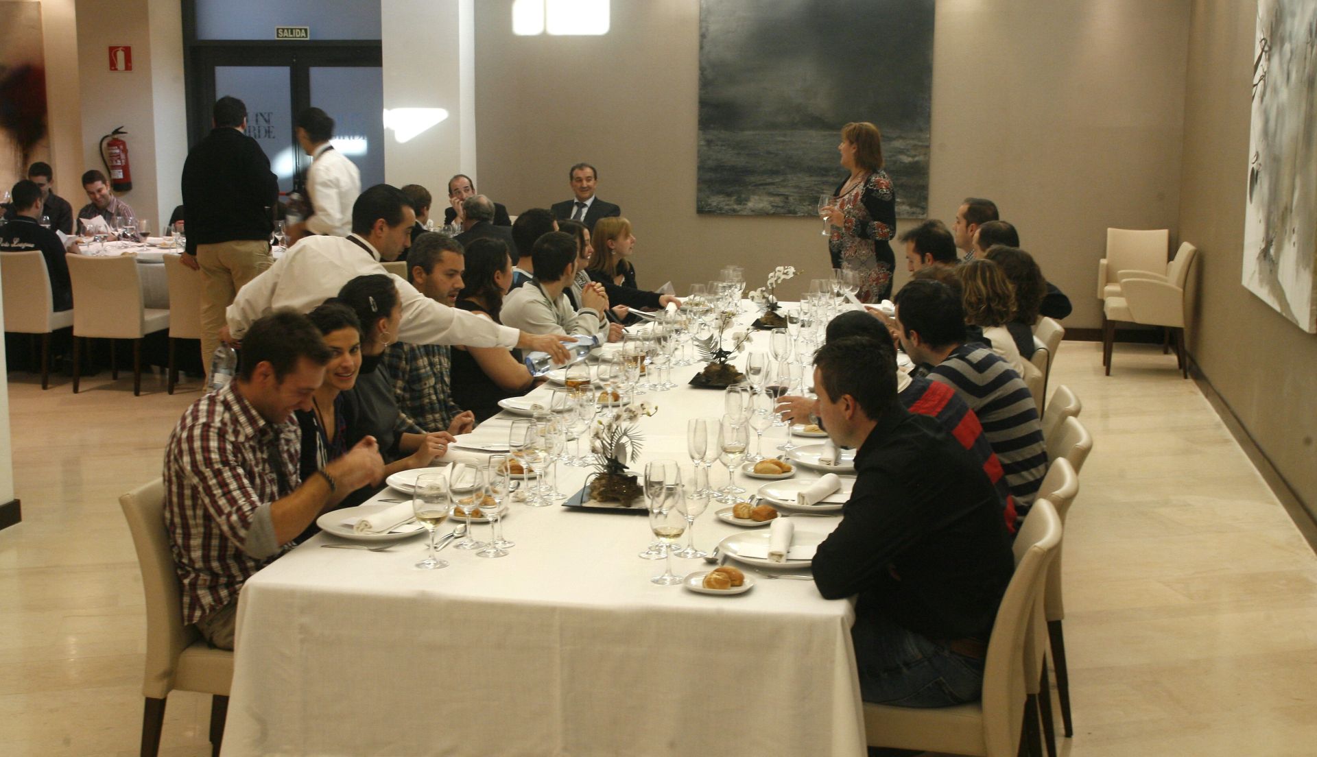 Una cena de empresa, en imagen de archivo.