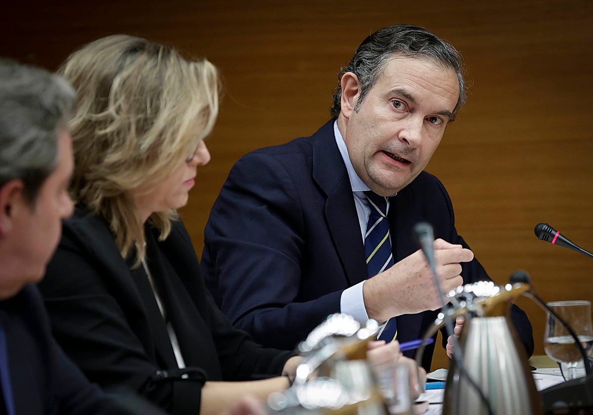 Nando Pastor, durante la comisión de investigación de la dana.