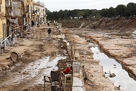 Barranco de Picanya tras la inundación.