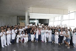 Imagen de archivo de una protesta el año pasado en el Hospital de Dénia.