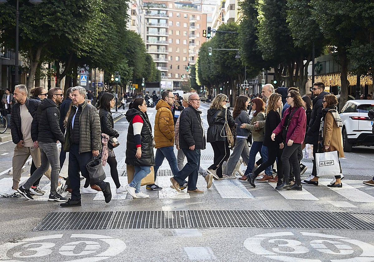 Imagen reciente de la calle Colón de Valencia