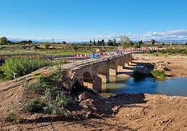Puente en restauración en Riba-roja.