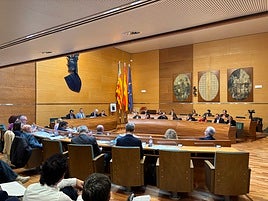 Pleno de la Diputación de Valencia.