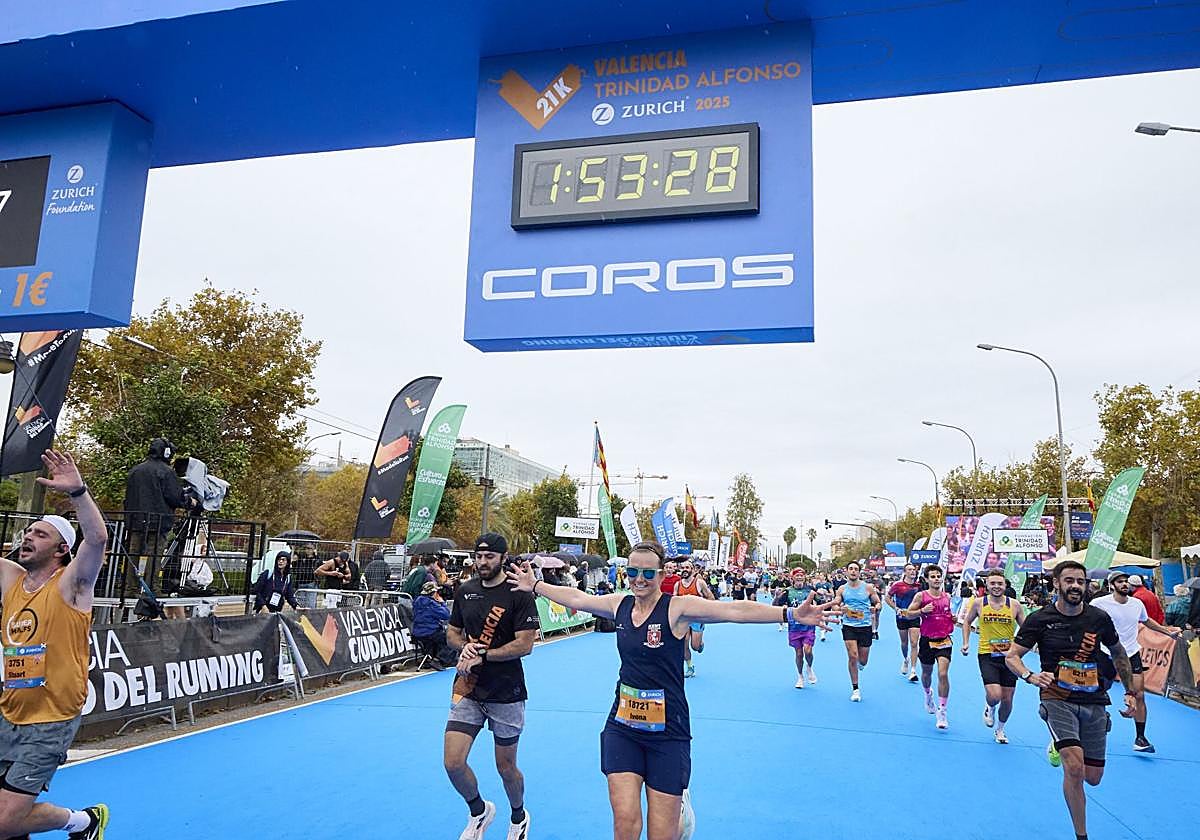 Llegada corredores a la meta