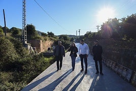 Visita a unas obras de recuperación.