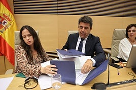 Mazón, durante su comparecencia en la comisión del Congreso sobre la dana.
