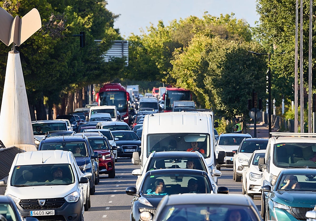 Un atasco de tráfico en Valencia.